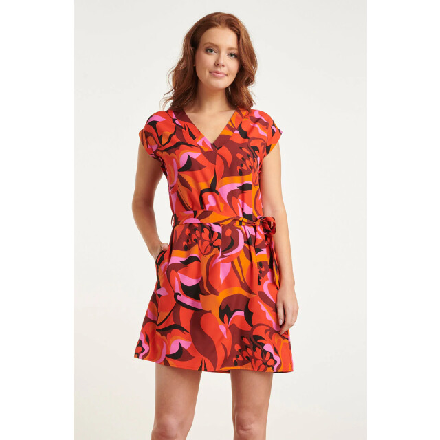 Smashed Lemon 24415 kort zomerjurkje met abstracte print | 24415-998-M large