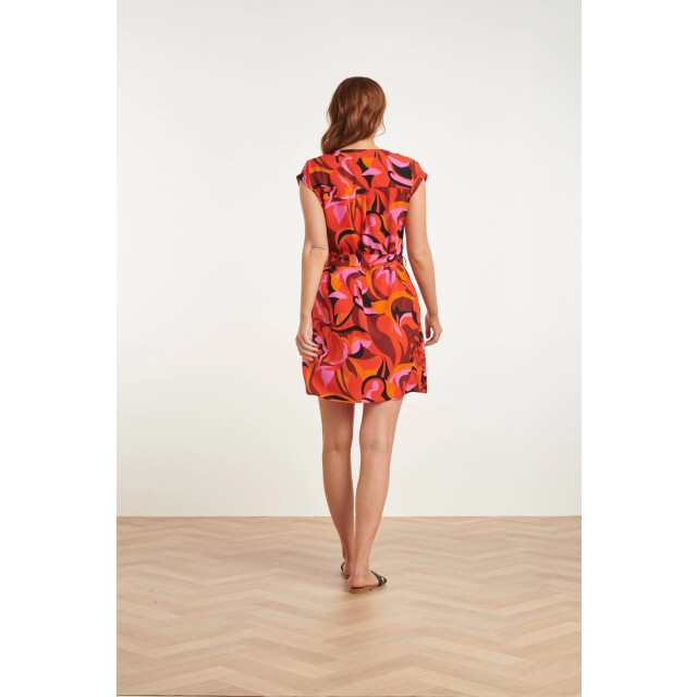 Smashed Lemon 24415 kort zomerjurkje met abstracte print | 24415-998-M large