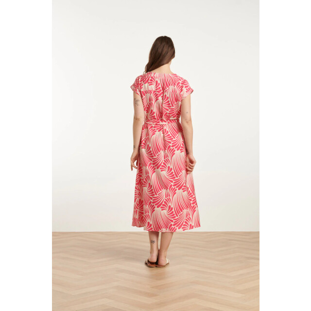Smashed Lemon 25072 midi jurk met grafische print | 25072-420-000 large