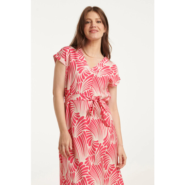 Smashed Lemon 25072 midi jurk met grafische print | 25072-420-000 large