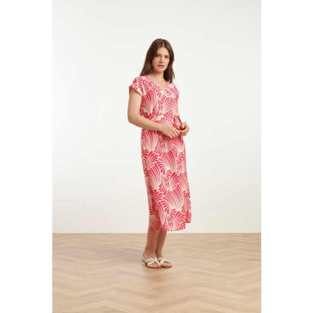 Smashed Lemon 25072 midi jurk met grafische print | 25072-420-000 large