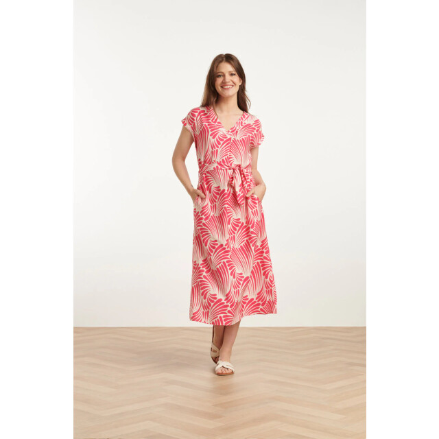 Smashed Lemon 25072 midi jurk met grafische print | 25072-420-000 large