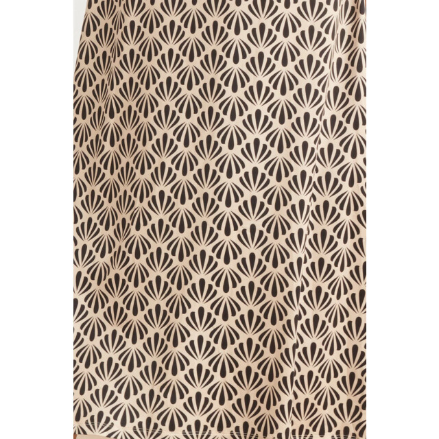 Smashed Lemon 25063 off-white en zwarte schelpenprint maxi-jurk 25063-010-999 large
