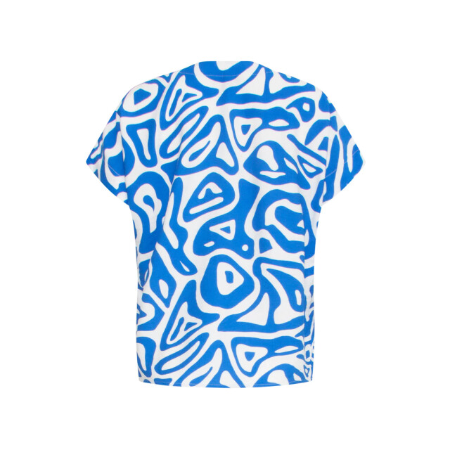 Smashed Lemon 25002 v-hals top met te abstracte printlosse pasvorm | 25002-650-000 large