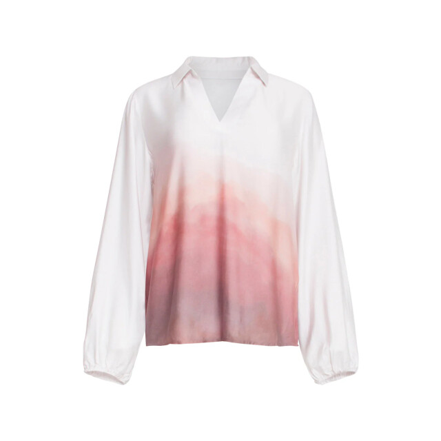 Smashed Lemon 25020 top met kraagvintage mauve ombre print | off 25020-010-421 large