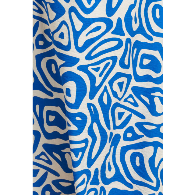 Smashed Lemon 25003 midi jurk met te abstracte print | cobalt 25003-650-000 large