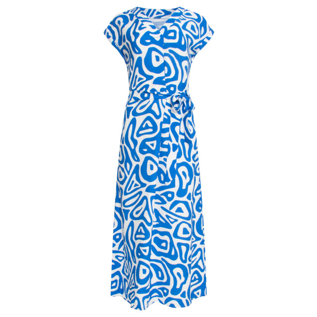 Smashed Lemon 25003 midi jurk met te abstracte print | cobalt 25003-650-000 large