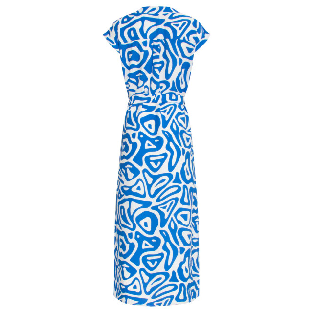 Smashed Lemon 25003 midi jurk met te abstracte print | cobalt 25003-650-000 large
