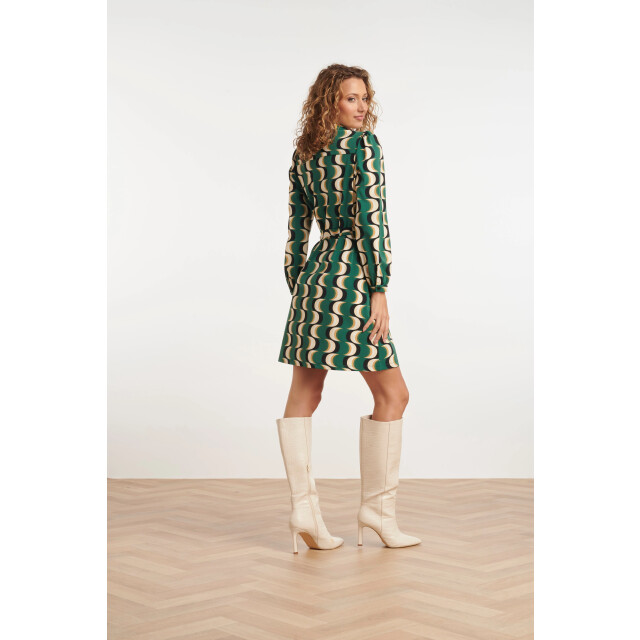 Smashed Lemon 24817 retro geprinte travel kwaliteit jurk | 24817-998-M large