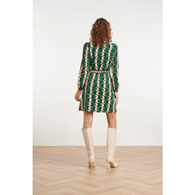 Smashed Lemon 24817 retro geprinte travel kwaliteit jurk | 24817-998-M large