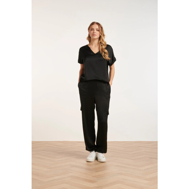Smashed Lemon 24680 e satijnen cargo broek | 24680-999-XL large
