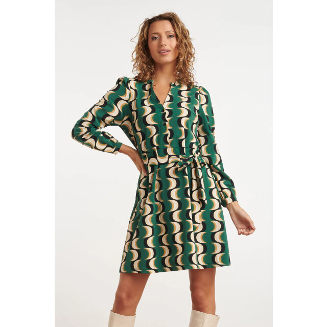 Smashed Lemon 24817 retro geprinte travel kwaliteit jurk | 24817-998-M large