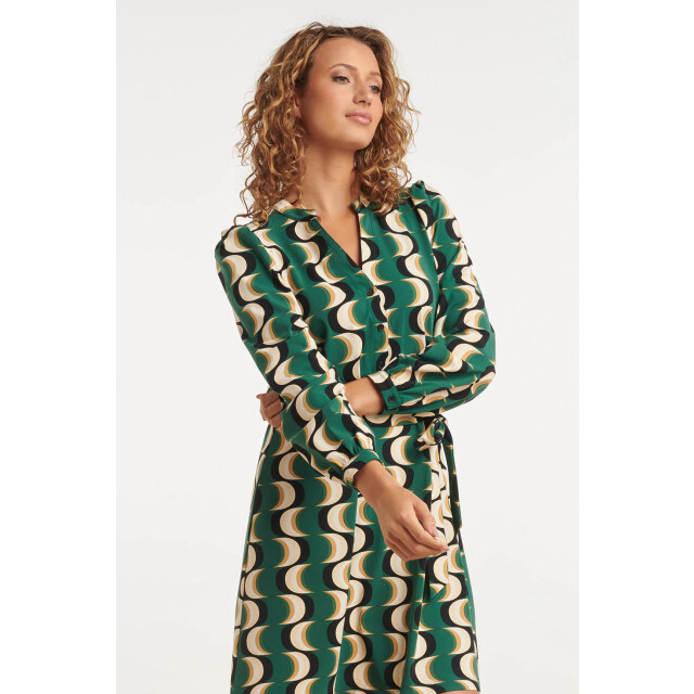 Smashed Lemon 24817 retro geprinte travel kwaliteit jurk | 24817-998-M large