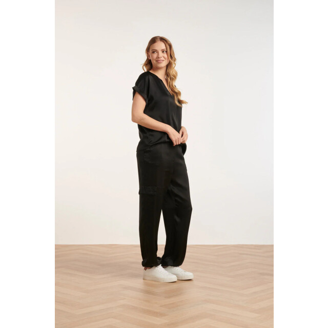 Smashed Lemon 24680 e satijnen cargo broek | 24680-999-XL large