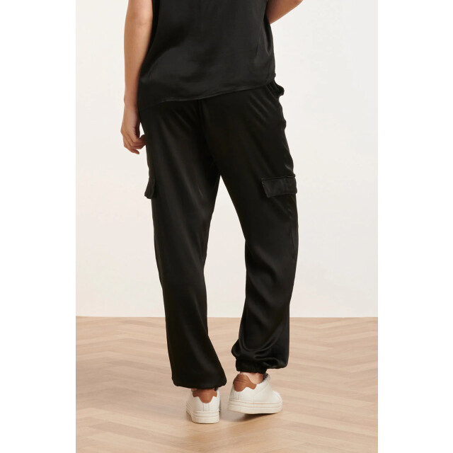 Smashed Lemon 24680 e satijnen cargo broek | 24680-999-XL large