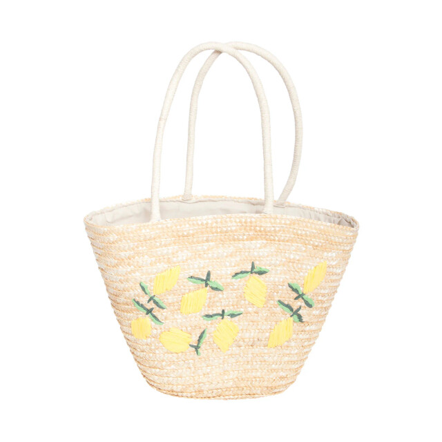 Smashed Lemon 56022 strandtas donker met citroen borduursel | dark 56022-725-998 large