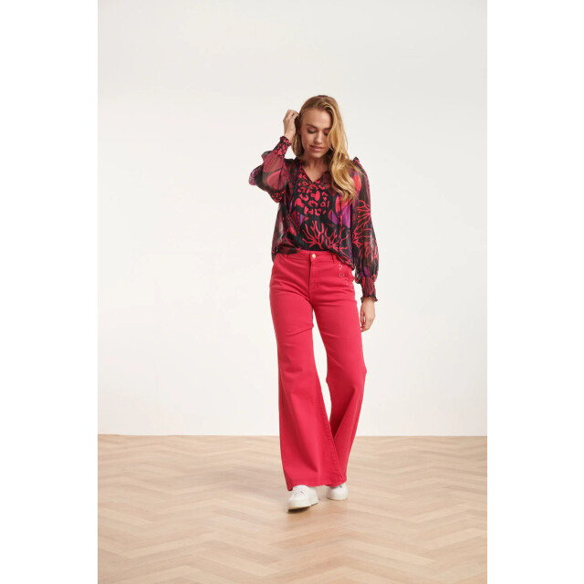 Smashed Lemon 24523 fuchsiapaarse hartjesprint top | 24523-999-998 large