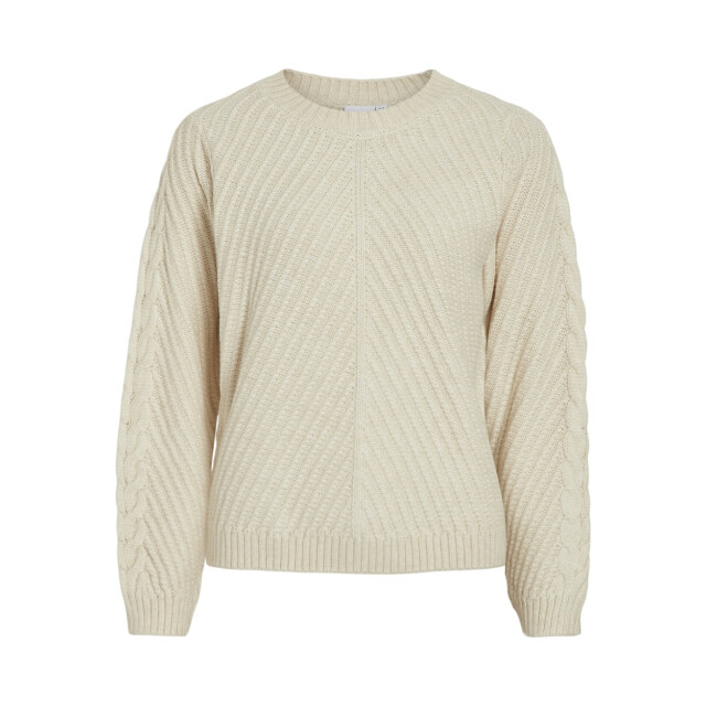 Vila Vierin ls o-neck cable knit top ecru 4219.03.0037 large