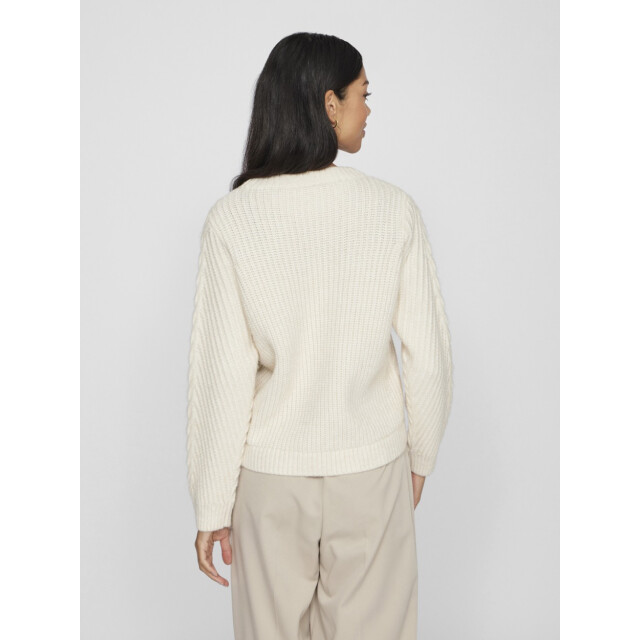 Vila Vierin ls o-neck cable knit top ecru 4219.03.0037 large