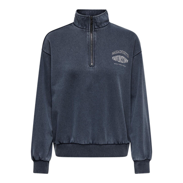 Only Onlhenrietta ls half zip print swt antraciet 4209.85.0009 large