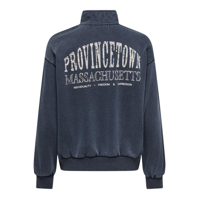 Only Onlhenrietta ls half zip print swt antraciet 4209.85.0009 large