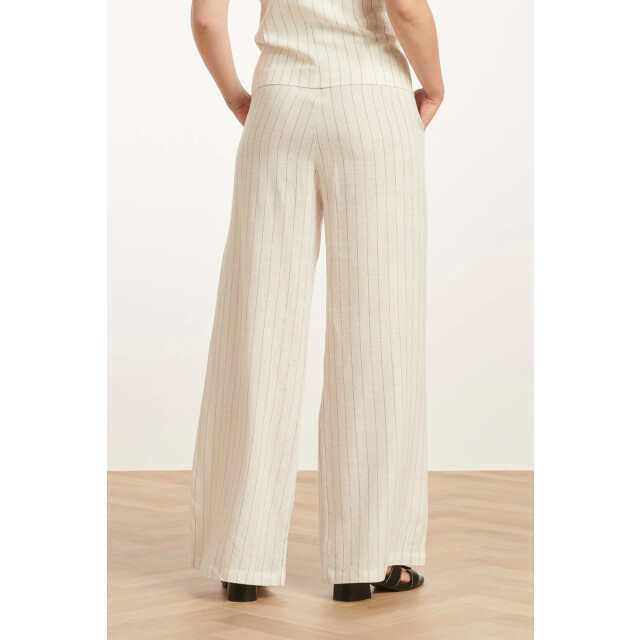 Smashed Lemon 25131 te pinstripe linnen broek | 25131-000-999 large