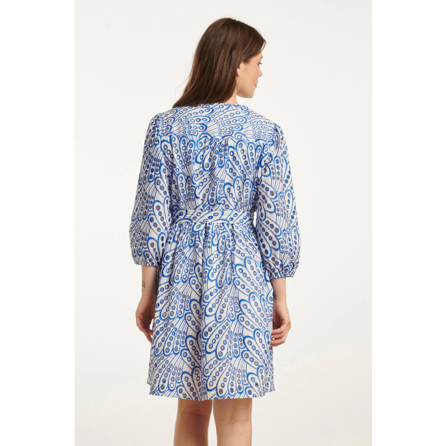 Smashed Lemon 25135 cobalt brie anglaise jurk | 25135-650-000 large