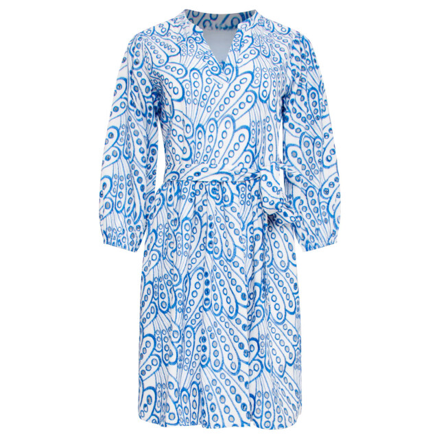 Smashed Lemon 25135 cobalt brie anglaise jurk | 25135-650-000 large