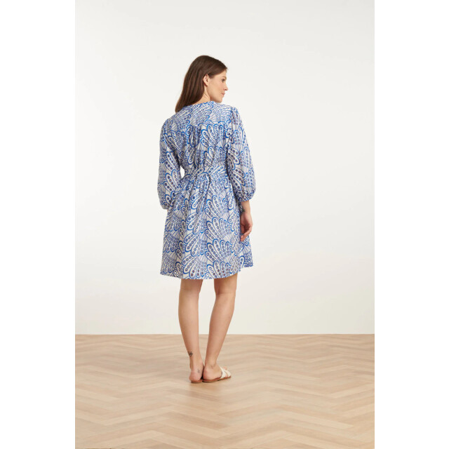 Smashed Lemon 25135 cobalt brie anglaise jurk | 25135-650-000 large