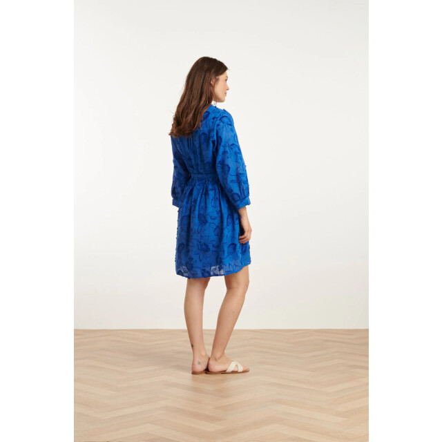 Smashed Lemon 25137 cobalt blauwe 3d bloemen jurk 25137-650-3XL large