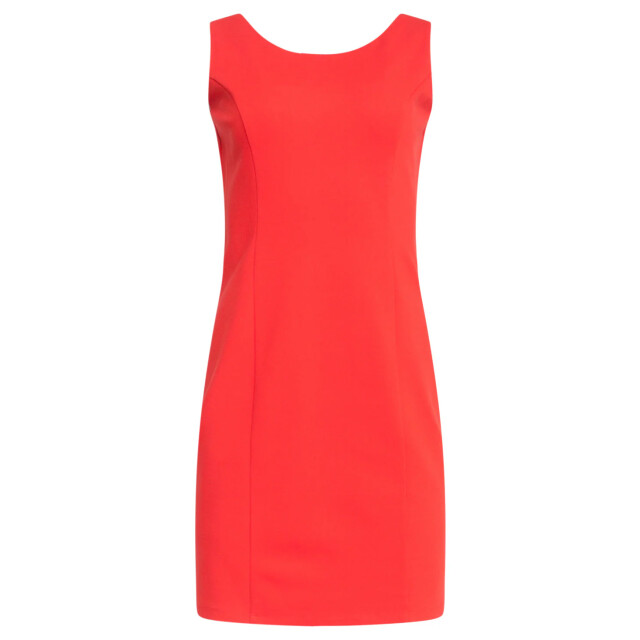 Smashed Lemon 25145 rood mouwloze getailleerde jurk 25145-450-L large