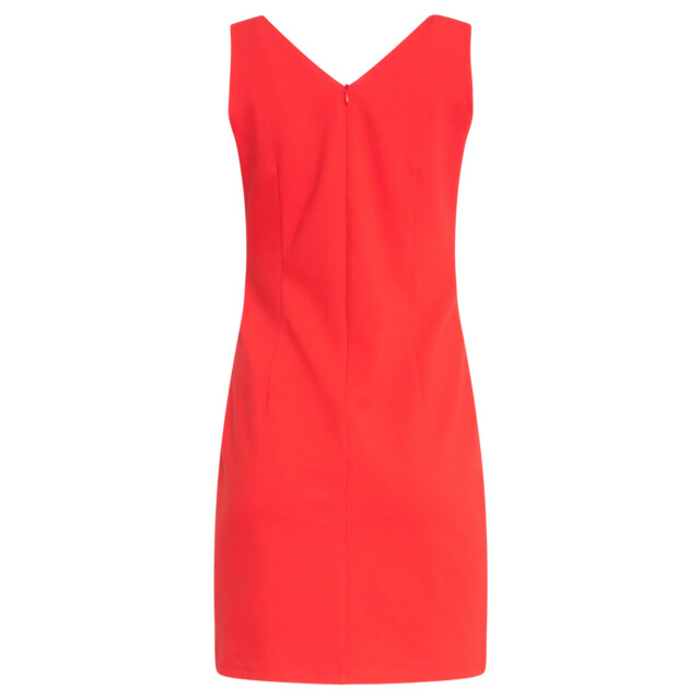 Smashed Lemon 25145 rood mouwloze getailleerde jurk 25145-450-L large