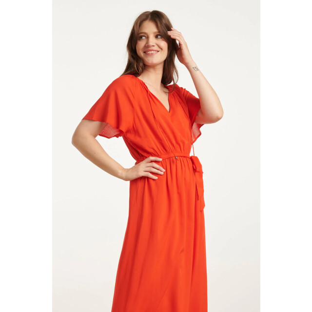 Smashed Lemon 25191 viscose midi jurk | 25191-450-M large