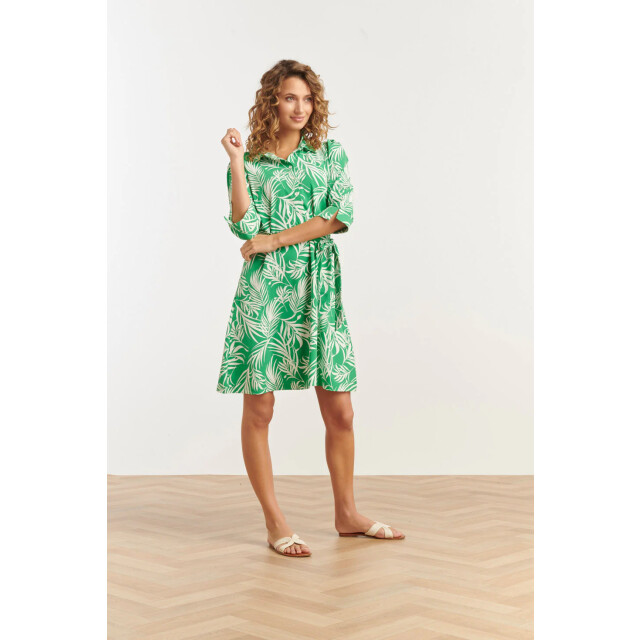 Smashed Lemon 25246 te jurk met bladerenprinttravelkwaliteit | 25246-530-000 large