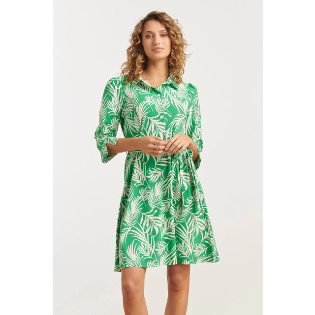 Smashed Lemon 25246 te jurk met bladerenprinttravelkwaliteit | 25246-530-000 large
