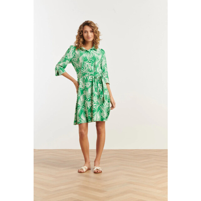Smashed Lemon 25246 te jurk met bladerenprinttravelkwaliteit | 25246-530-000 large