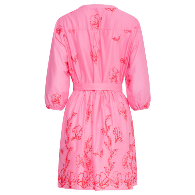 Smashed Lemon 25263 bloemen geborduurde korte jurk met v-hals | 25263-420-450 large