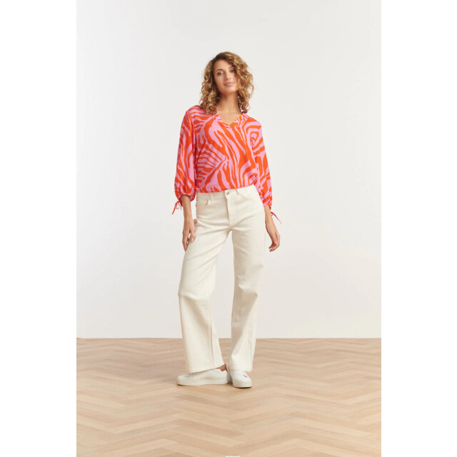 Smashed Lemon 25264 top met dierenprint in roze en oranje 25264-420-250 large