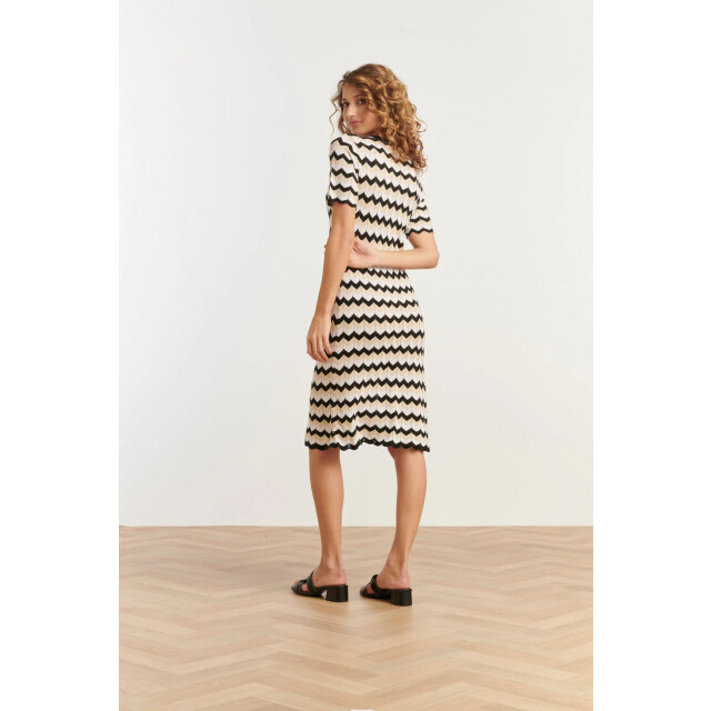Smashed Lemon 25267 zigzag gebreide jurk, | 25267-720-999 large