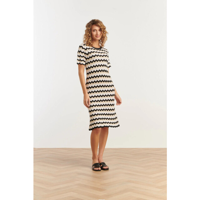 Smashed Lemon 25267 zigzag gebreide jurk, | 25267-720-999 large