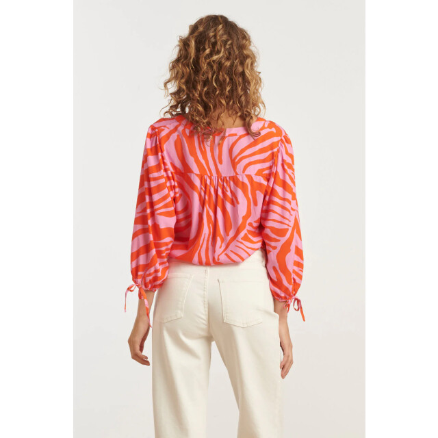 Smashed Lemon 25264 top met dierenprint in roze en oranje 25264-420-250 large