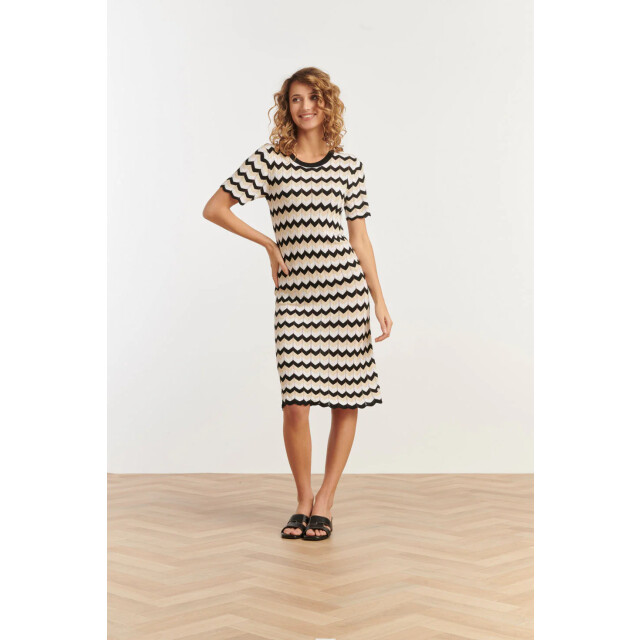 Smashed Lemon 25267 zigzag gebreide jurk, | 25267-720-999 large