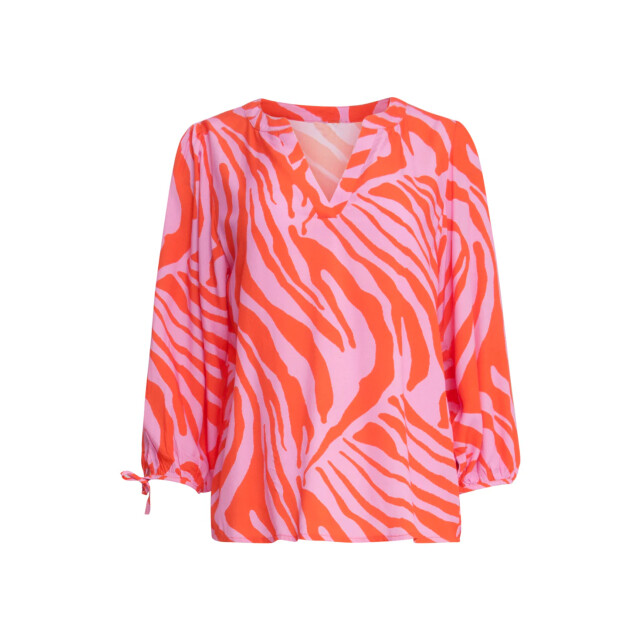 Smashed Lemon 25264 top met dierenprint in roze en oranje 25264-420-250 large