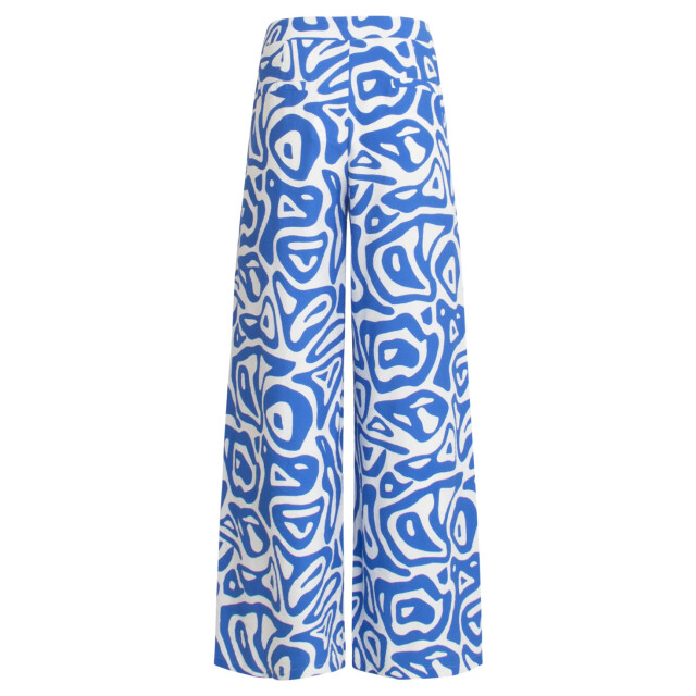 Smashed Lemon 25004 wijde broek met te abstracte print | cobalt 25004-650-000 large