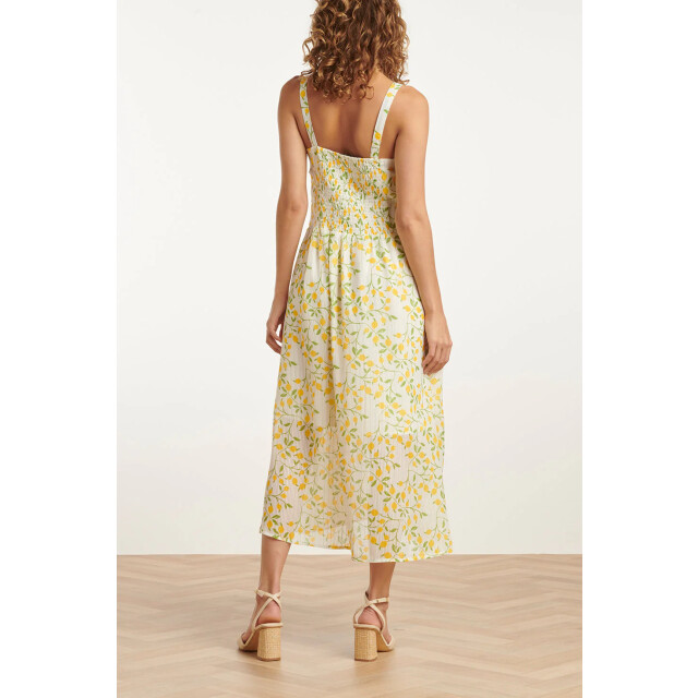 Smashed Lemon 25011 midi strappy jurk met citroenprint | 25011-000-998 large