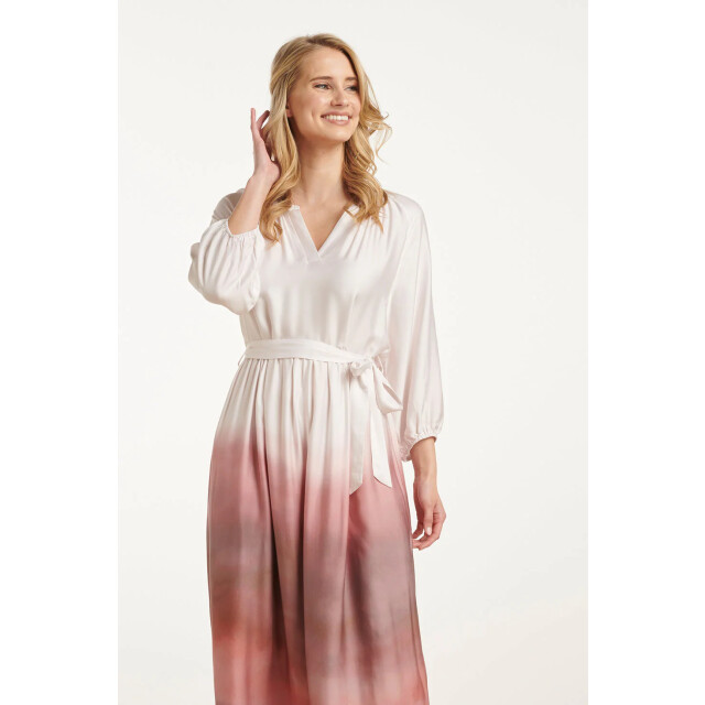 Smashed Lemon 25021 maxi jurk met vintage mauve ombre print | off 25021-010-421 large