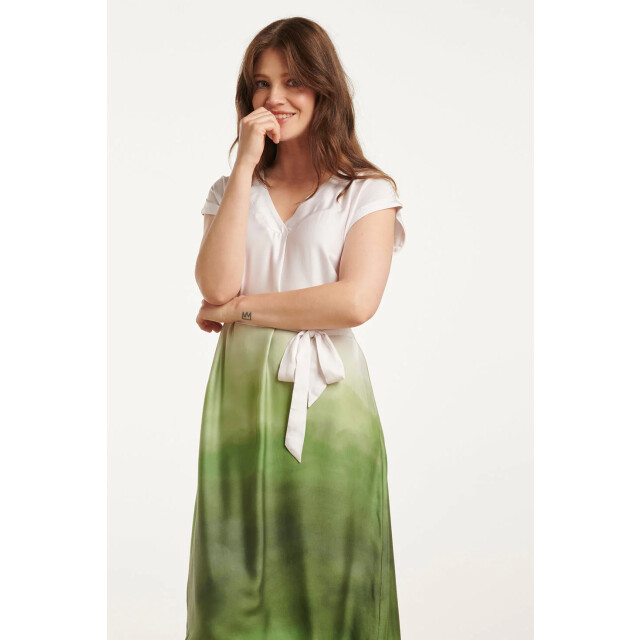 Smashed Lemon 25024 midi jurk met v-paneelombre print – | off 25024-010-500 large