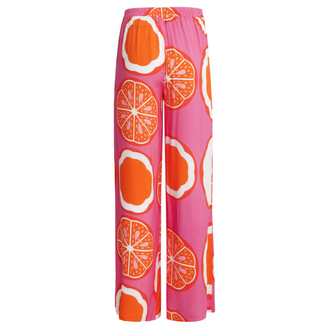 Smashed Lemon 25027 wide-leg broek met fruitprint | 25027-420-998 large