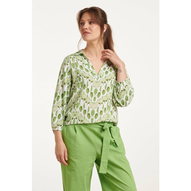 Smashed Lemon 25031 v-hals bloes met slangenprint | 25031-000-500 large