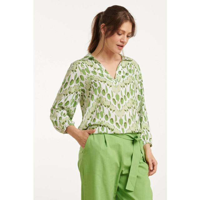 Smashed Lemon 25031 v-hals bloes met slangenprint | 25031-000-500 large